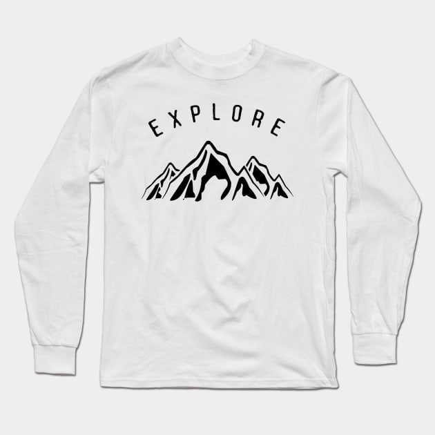 MOUNTAIN EXPLORE Long Sleeve T-Shirt by Ajiw